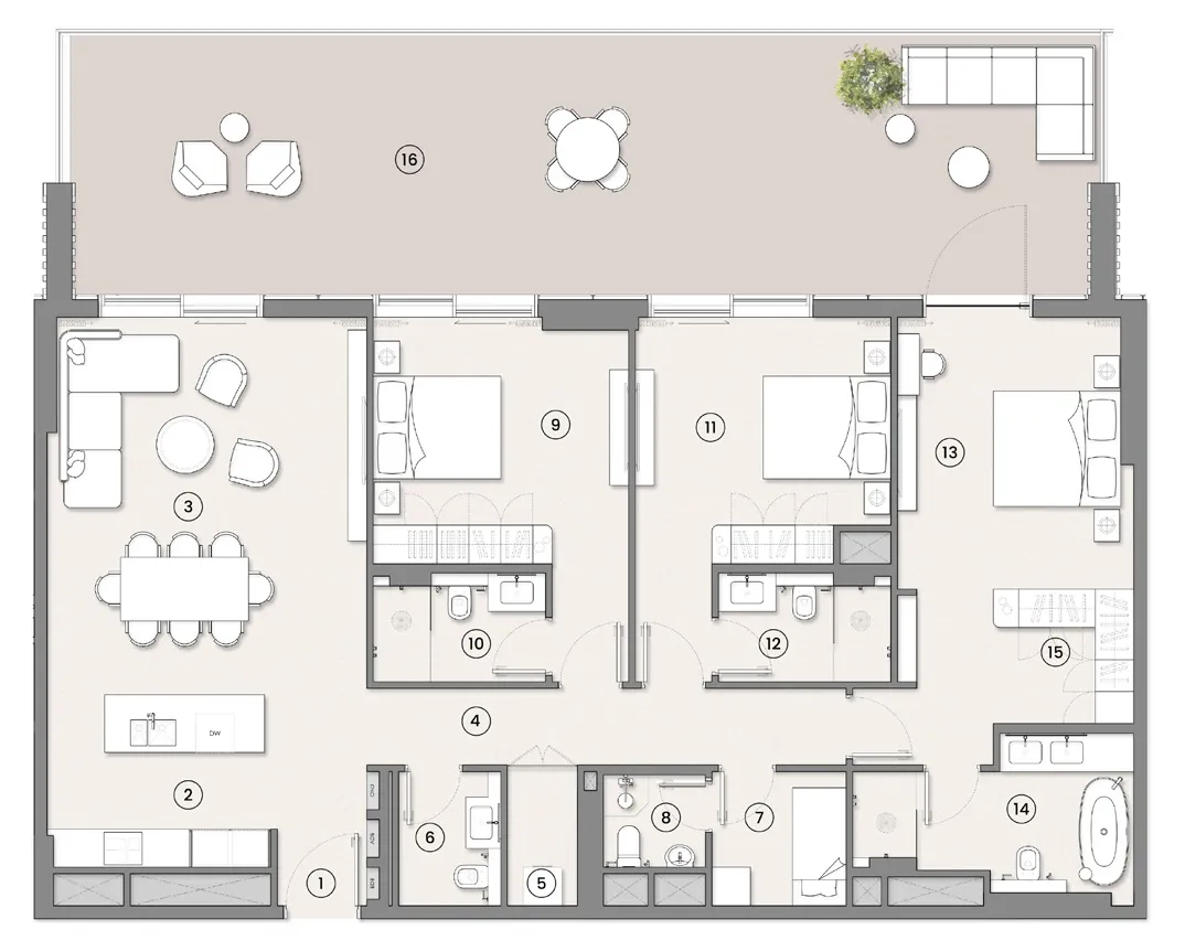 3 Bedrooms