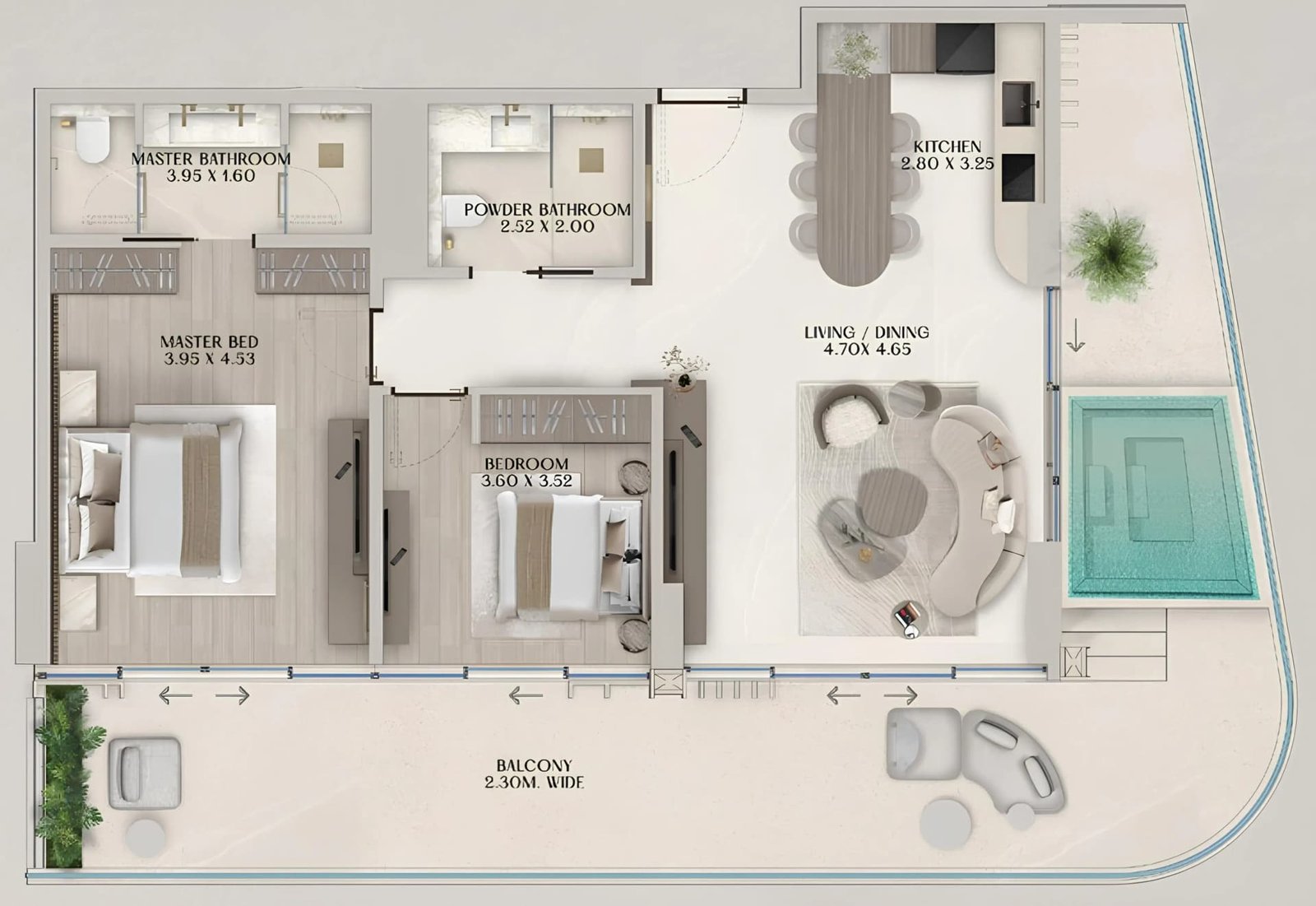 2 Bedrooms