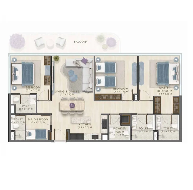 3 Bedrooms