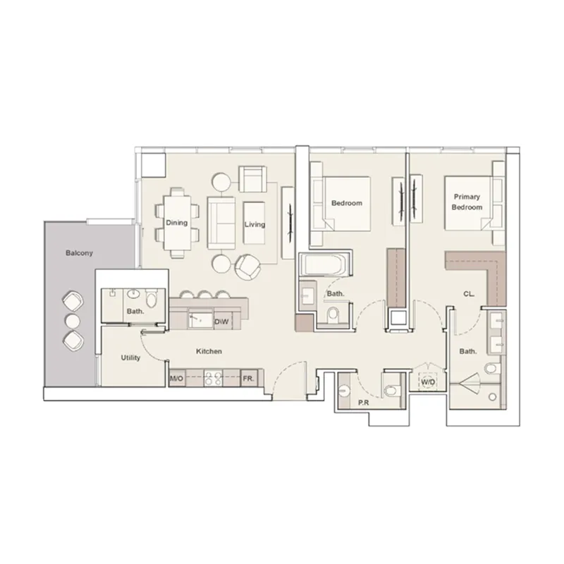 2 Bedrooms