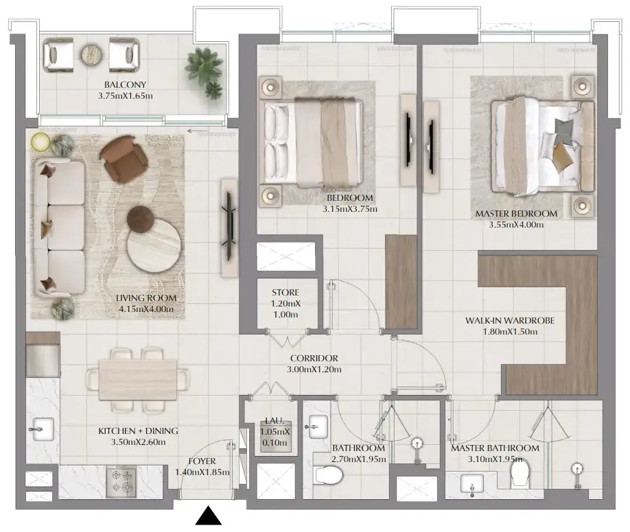 2 Bedrooms