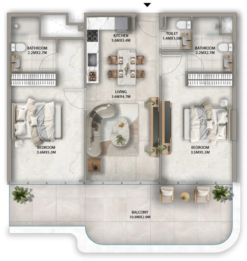 2 Bedrooms