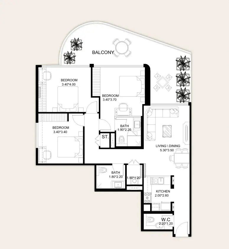 3 Bedrooms