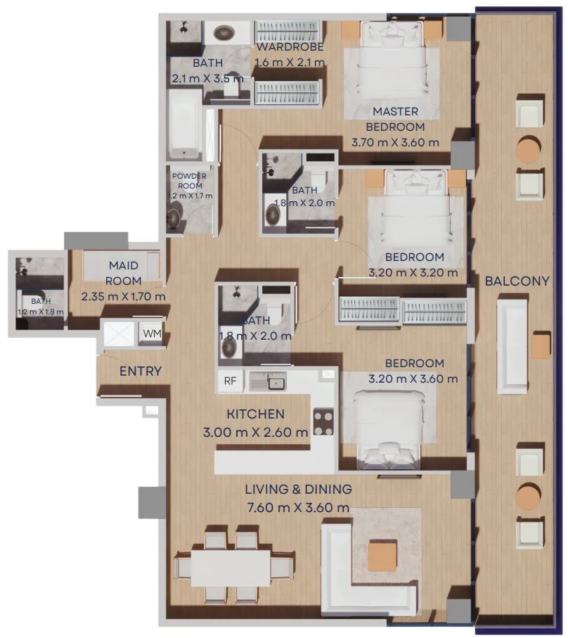 3 Bedrooms