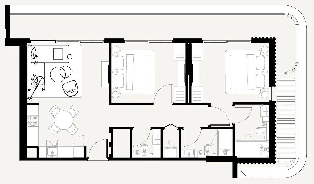 2 Bedrooms