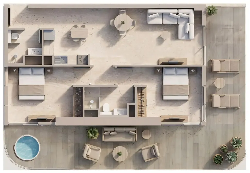 2 Bedrooms