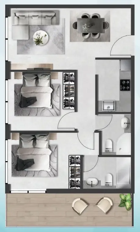 2 Bedrooms