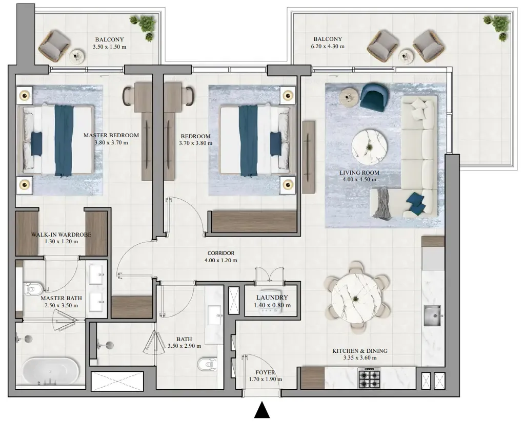 2 Bedrooms