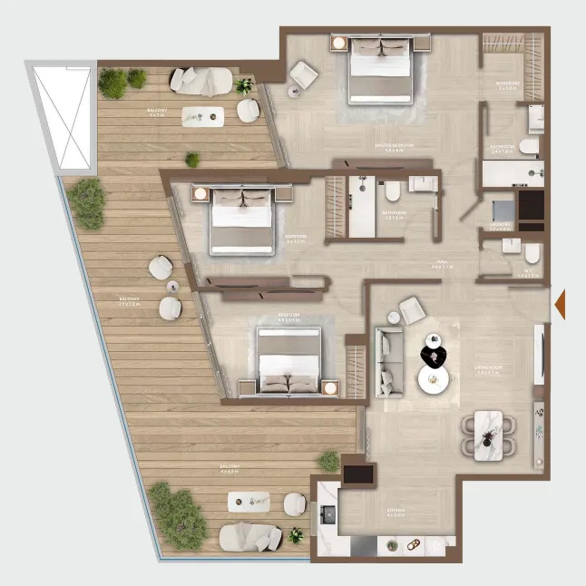 3 Bedrooms