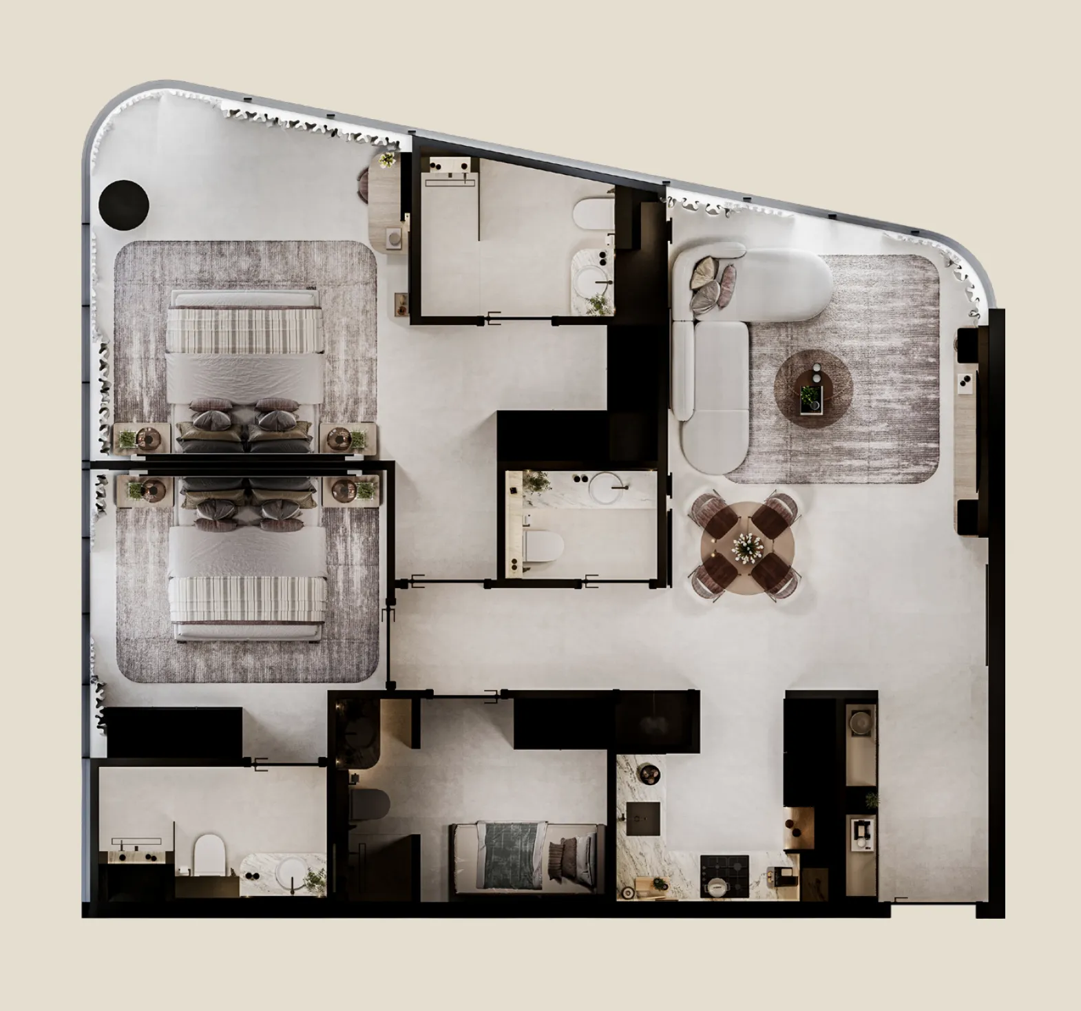 2 Bedrooms