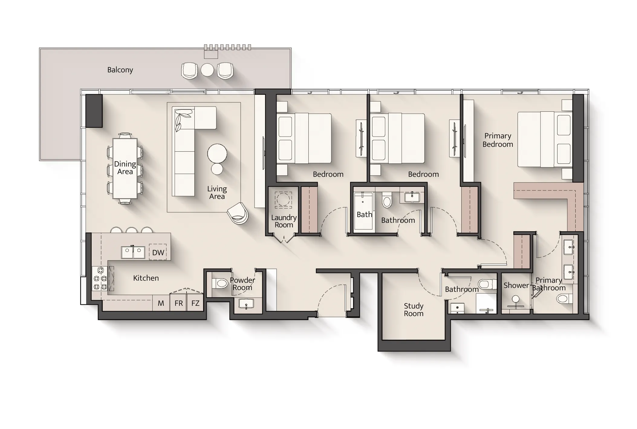 3 Bedrooms