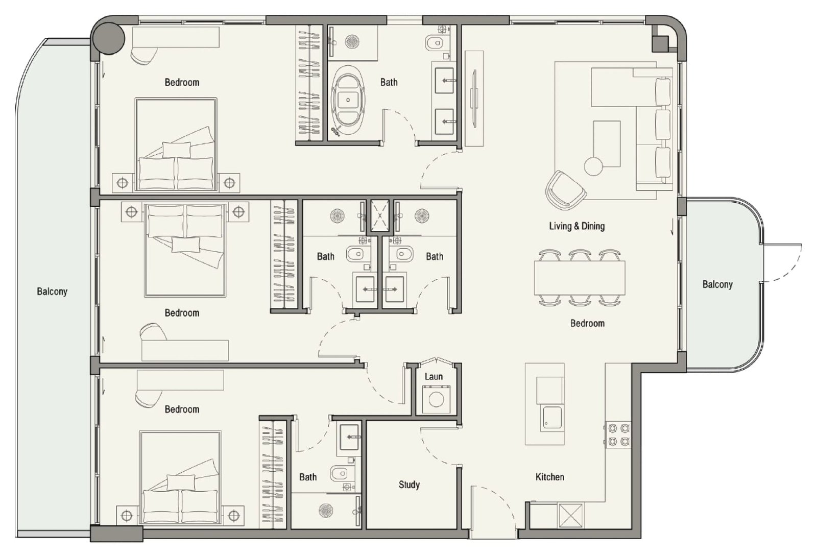 3 Bedrooms
