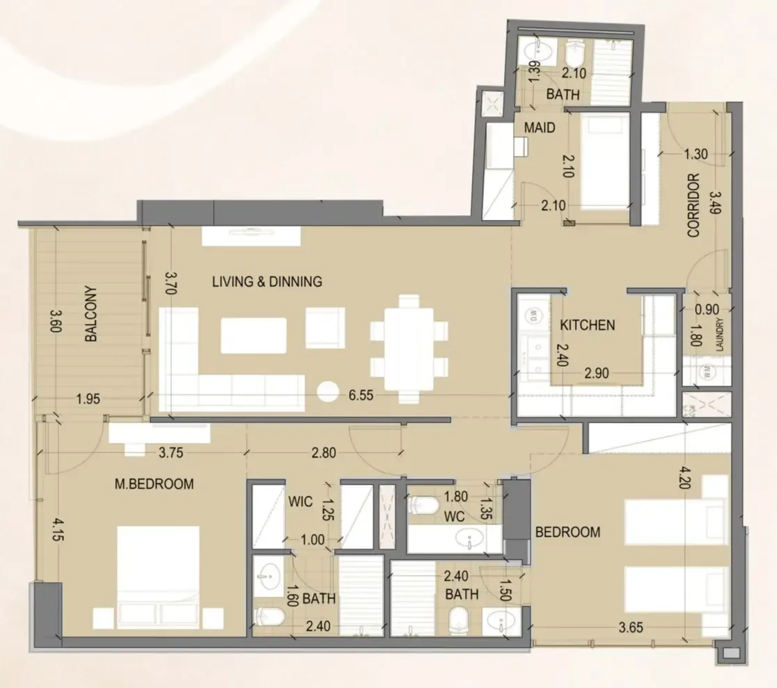 2 Bedrooms