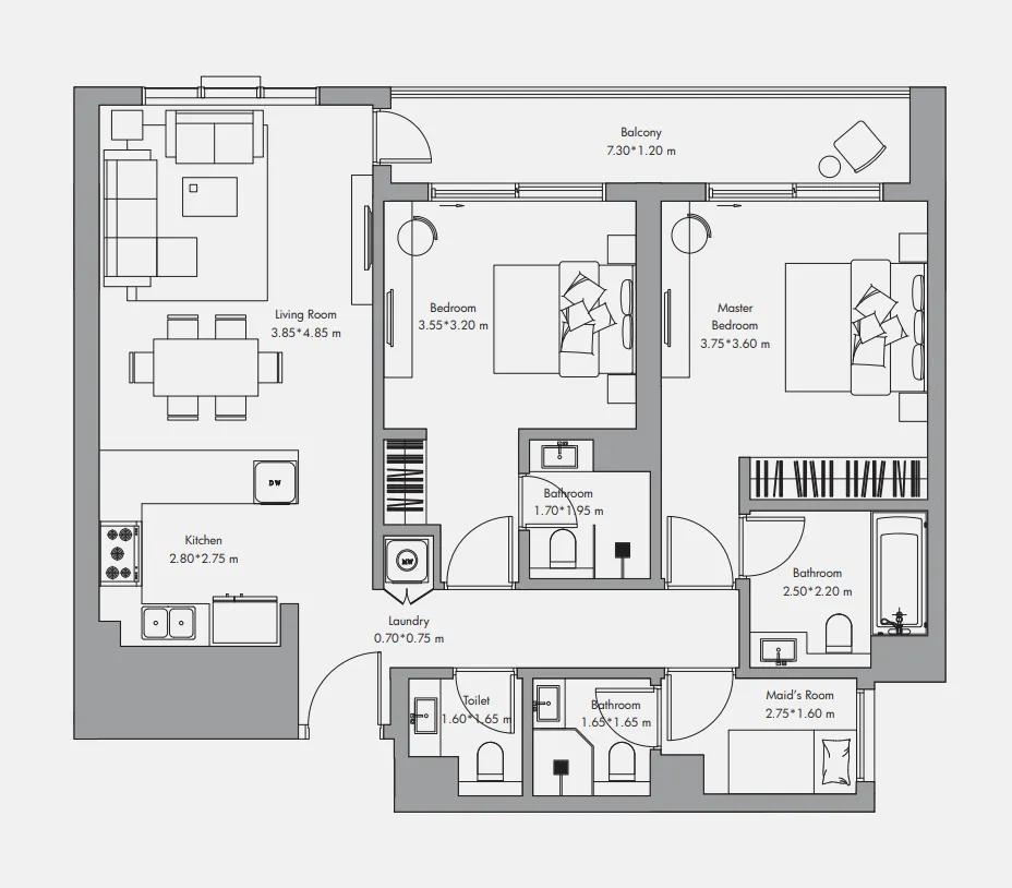 2 Bedrooms