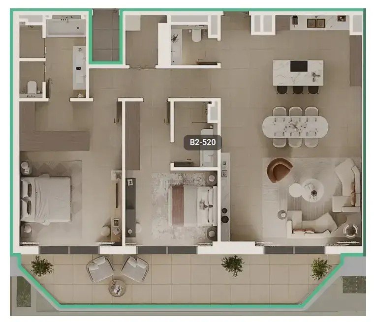 2 Bedrooms