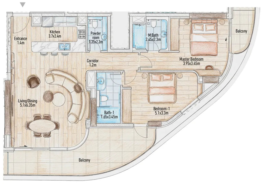 2 Bedrooms