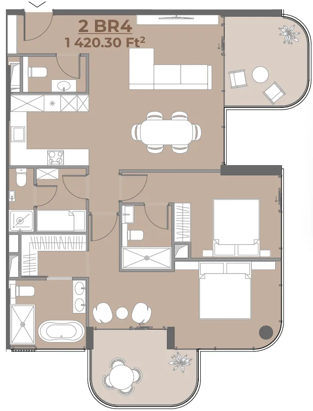 2 Bedrooms