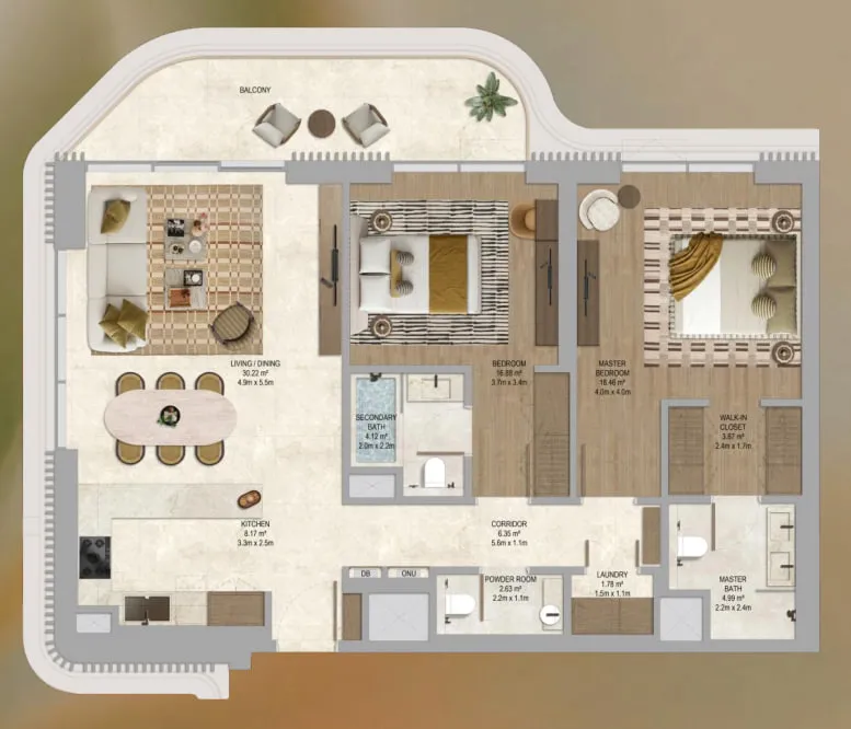 2 Bedrooms