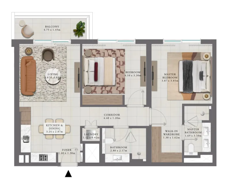 2 Bedrooms