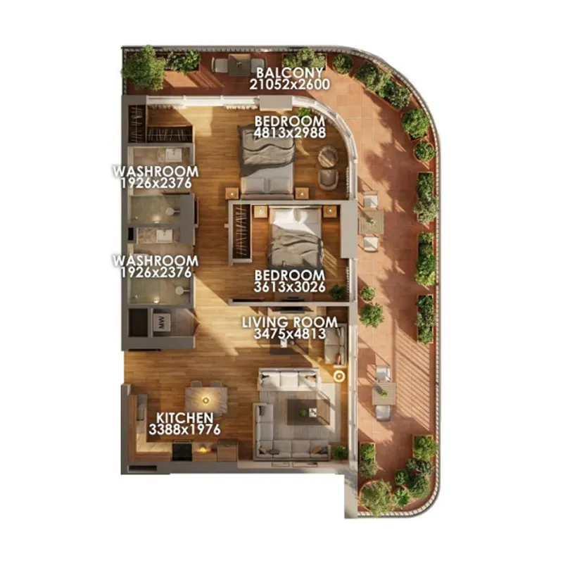 2 Bedrooms