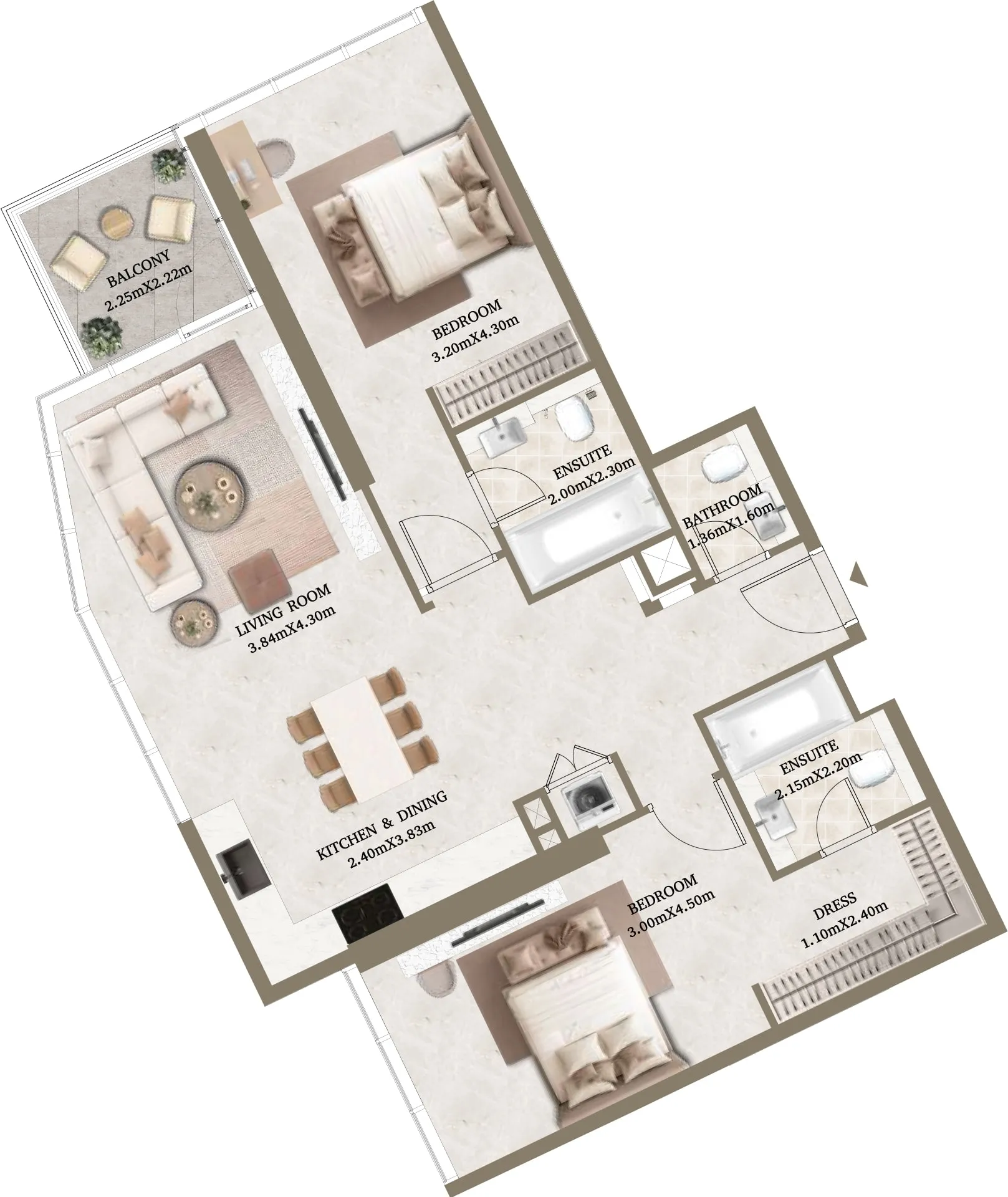 2 Bedrooms