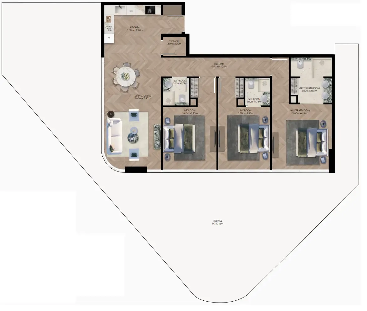 3 Bedrooms