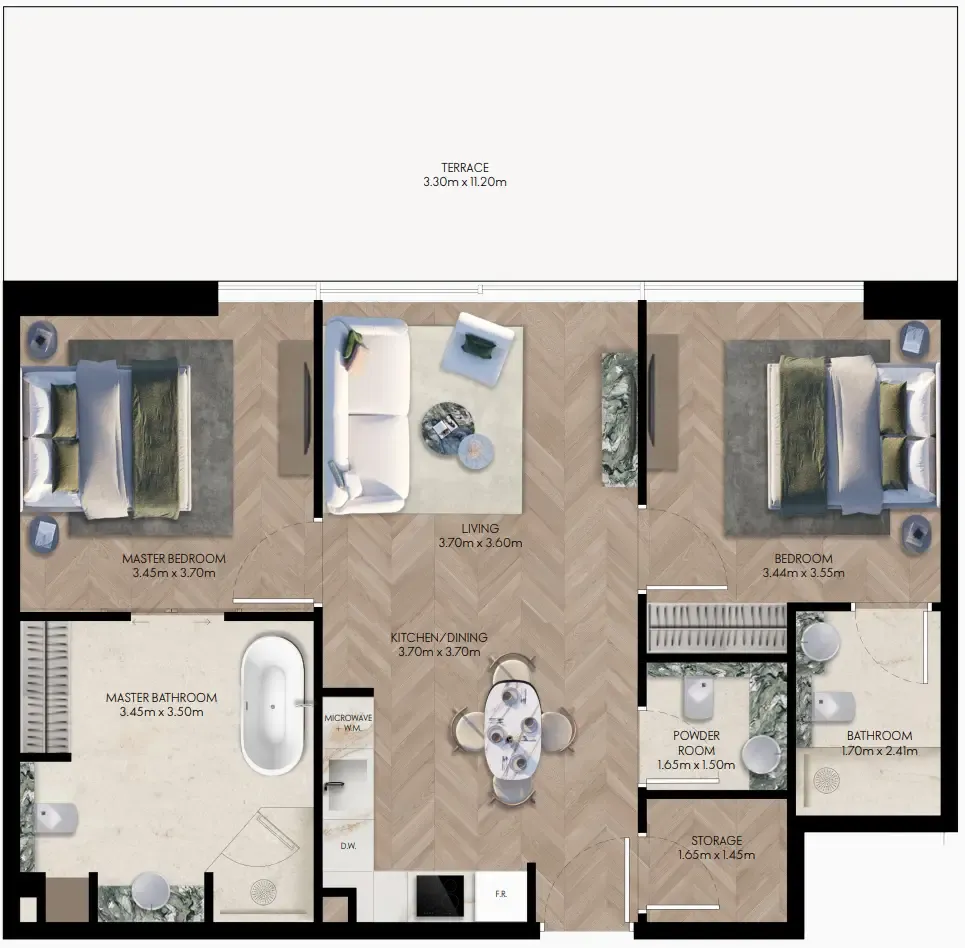 2 Bedrooms