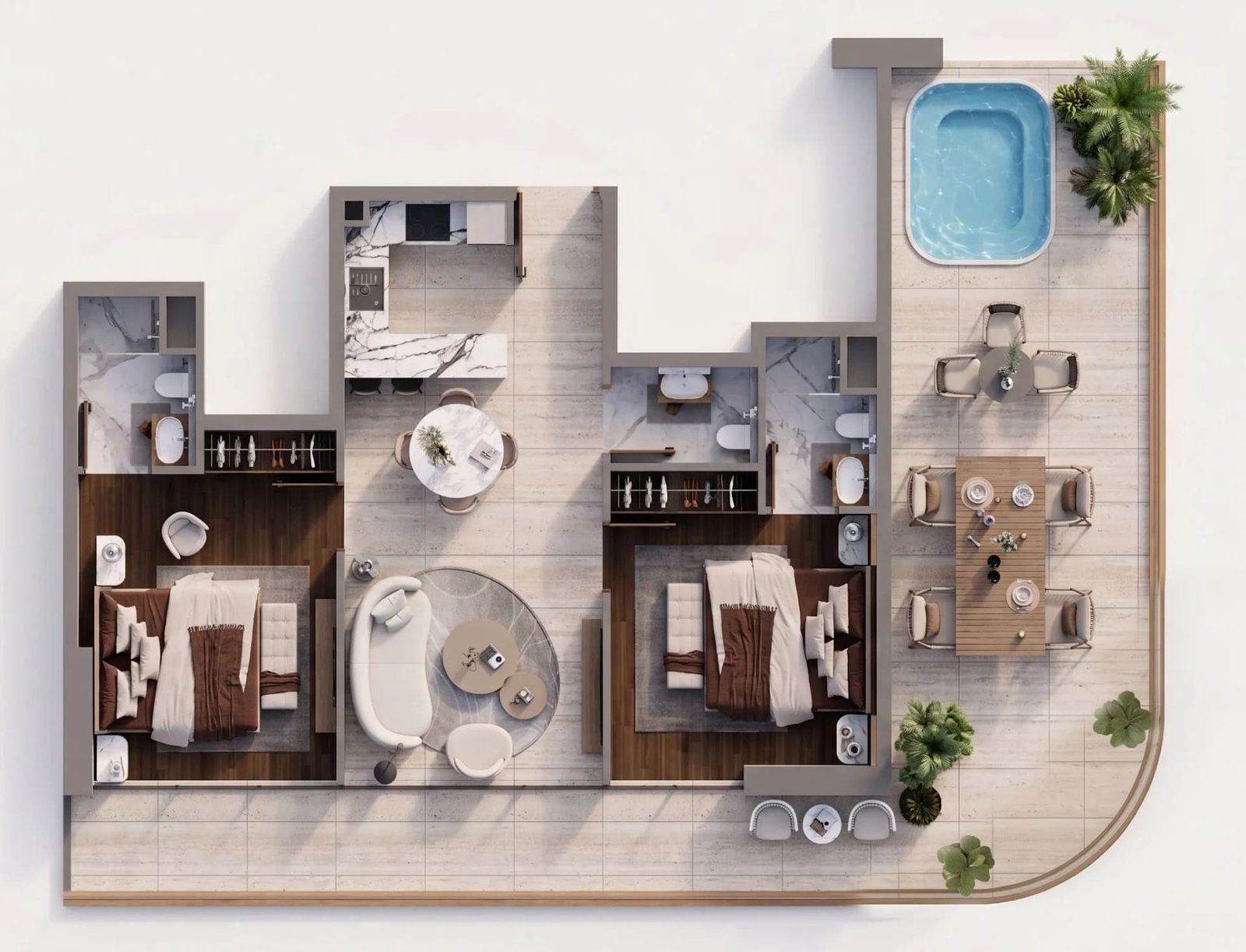 2 Bedrooms